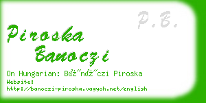 piroska banoczi business card